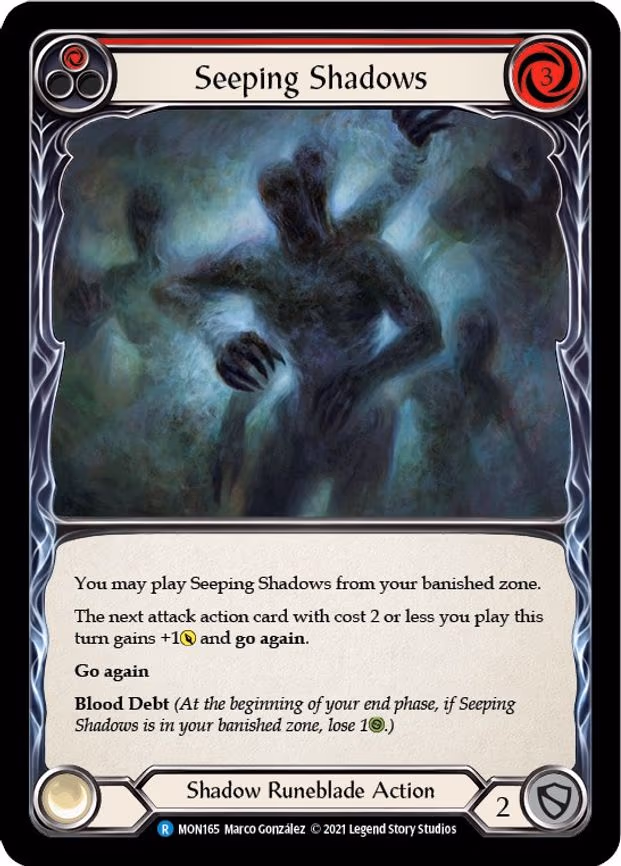Seeping Shadows (Red) - Rare (MON165)