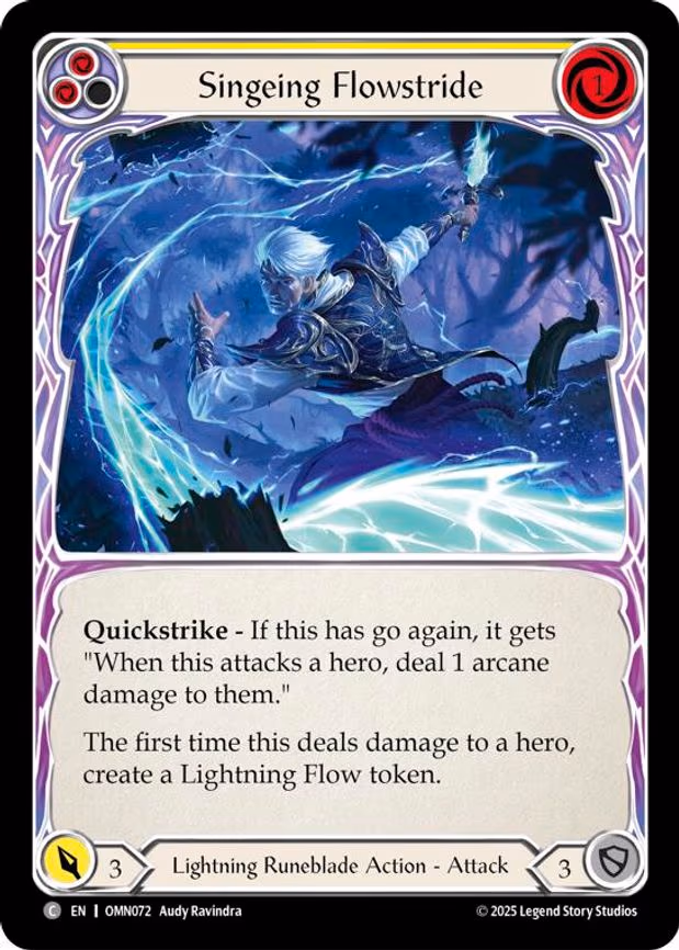 Singeing Flowstride (Yellow) - Common (OMN072)