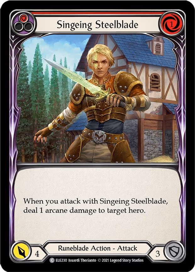 Singeing Steelblade (Red) - Common (ELE230)