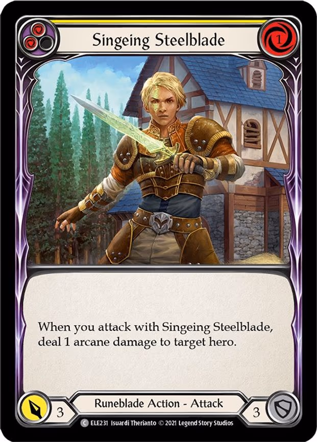 Singeing Steelblade (Yellow) - Common (ELE231)