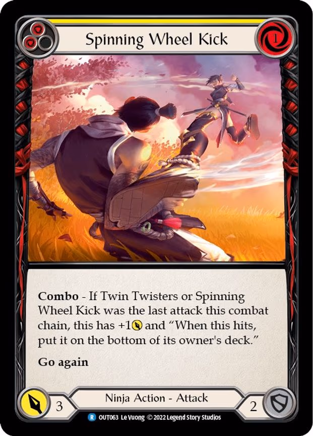 Spinning Wheel Kick (Yellow) - Rare (OUT063)