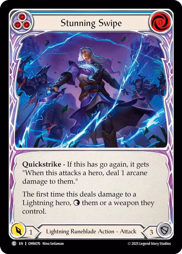 Stunning Swipe (Blue) - Common (OMN076)