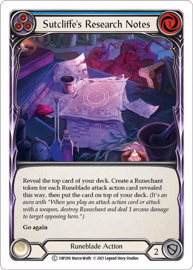 Sutcliffe's Research Notes (Blue) - Common (1HP299)