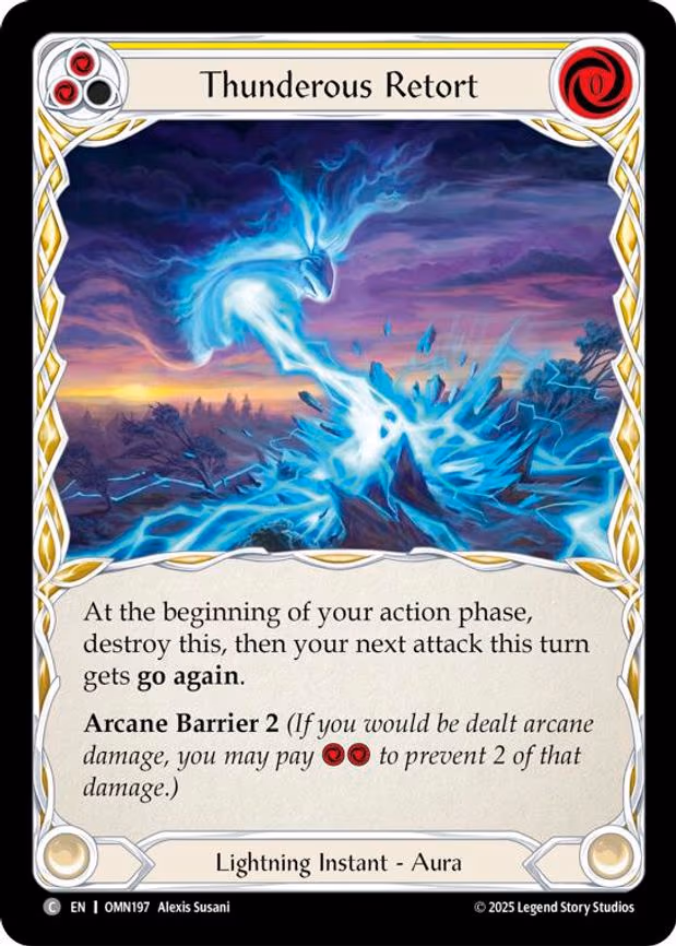 Thunderous Retort (Yellow) - Common (OMN197)