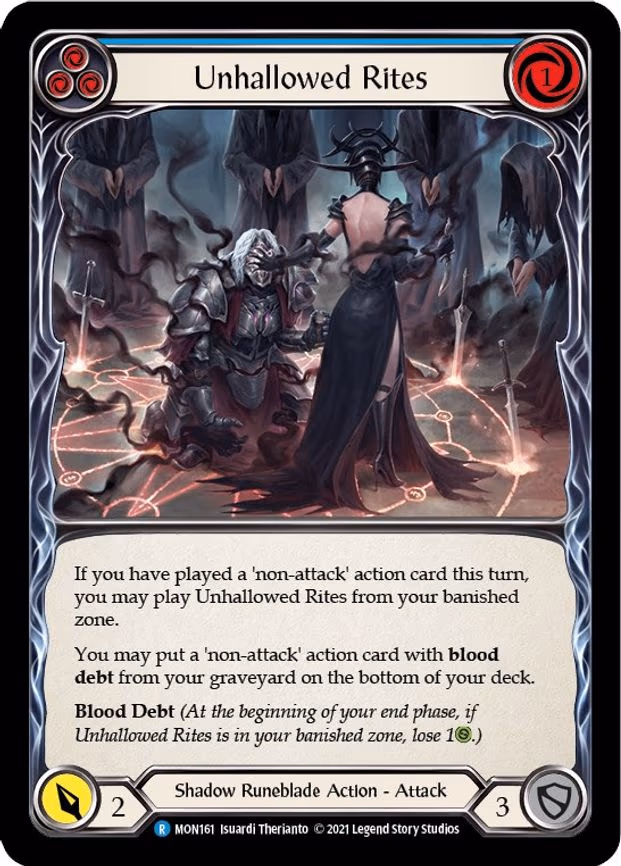 Unhallowed Rites (Blue) - Rare (MON161)