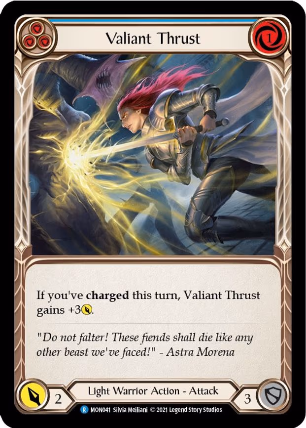 Valiant Thrust (Blue) - Rare (MON041)
