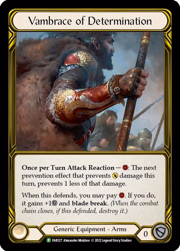 Vambrace of Determination (Golden) - Promo (FAB127)