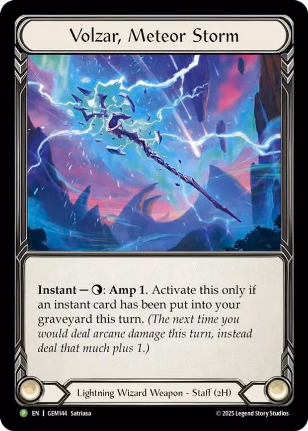 Volzar, Meteor Storm