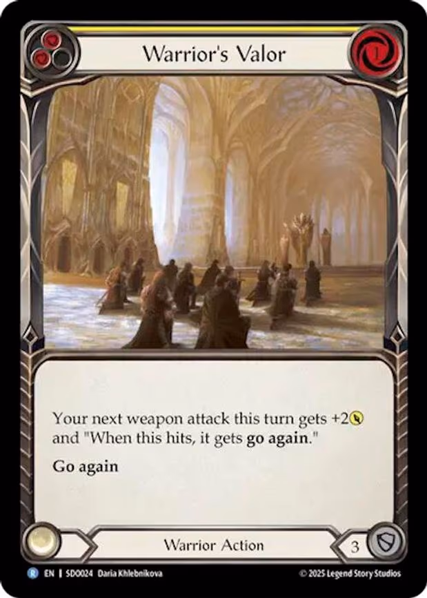 Warrior's Valor (Yellow) - Rare (SDO024)