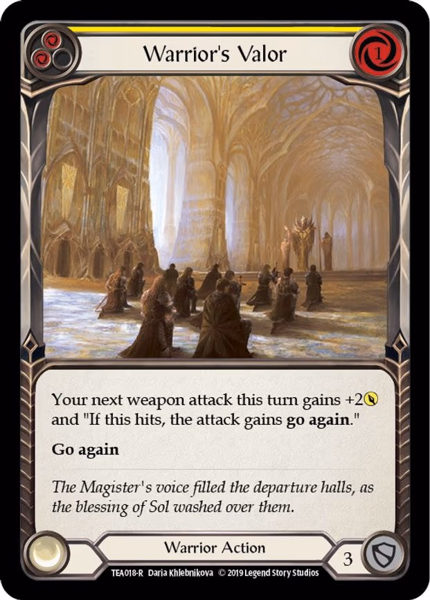 Warrior's Valor (Yellow) - Rare (TEA018)