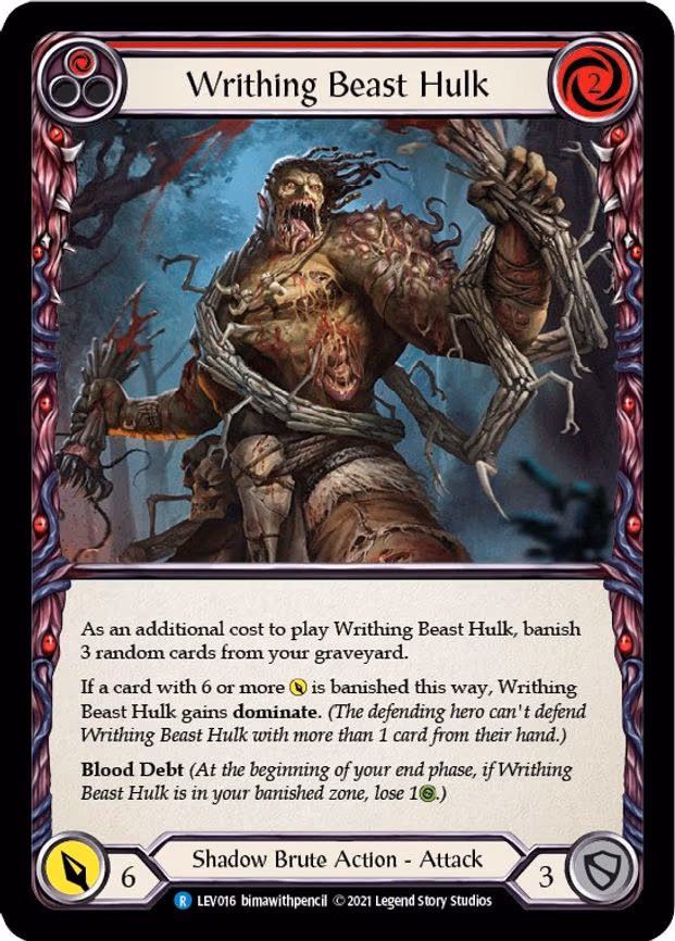 Writhing Beast Hulk (Red) - Rare (LEV016)