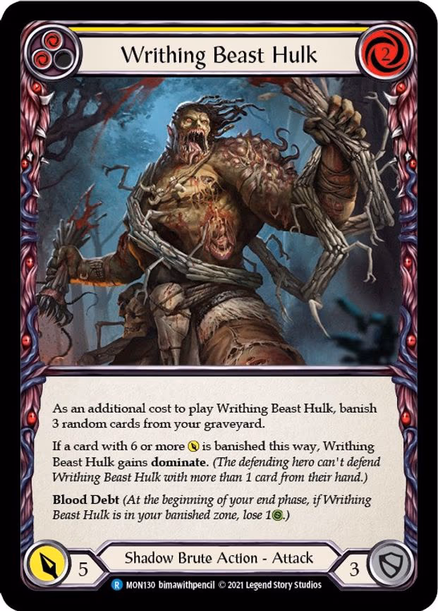 Writhing Beast Hulk (Yellow) - Rare (MON130)