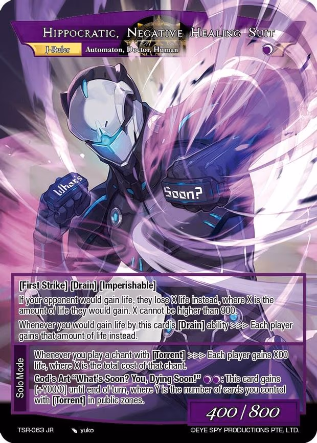 Aideen, The Fighting Doctor // Hippocratic, Negative Healing Suit