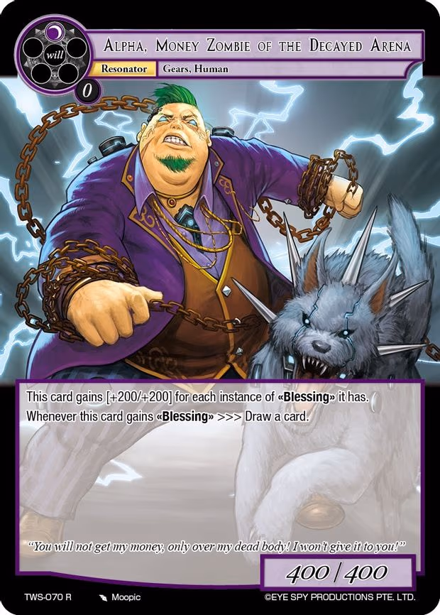Alpha, Money Zombie of the Decayed Arena
