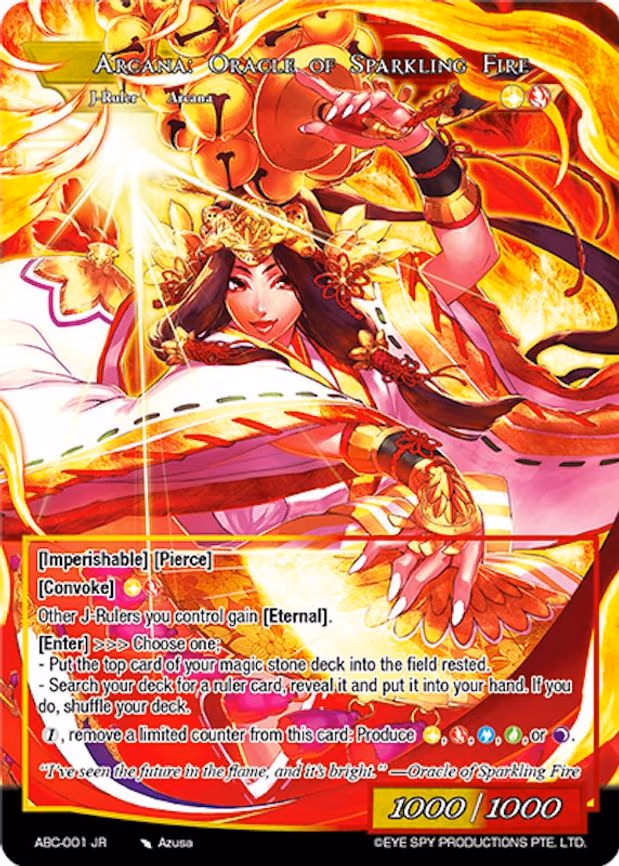 Arcana: Guardian of the Temple // Arcana: Oracle of Sparkling Fire