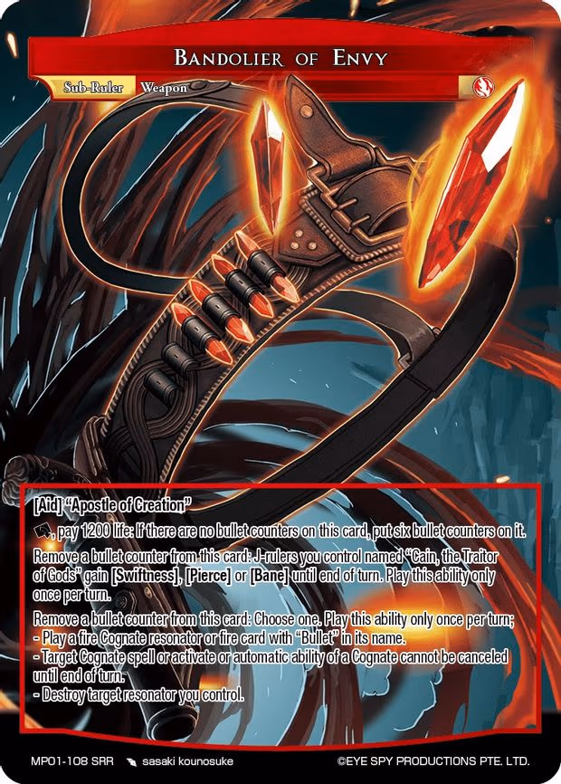 Bandolier of Envy - Sub Ruler Rare (MP01-108 SRR)