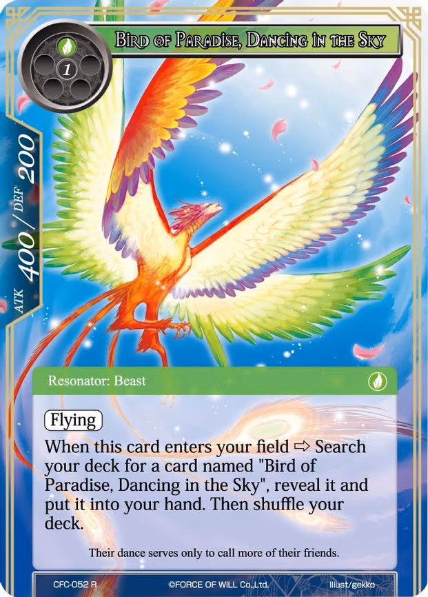 Bird of Paradise, Dancing in the Sky