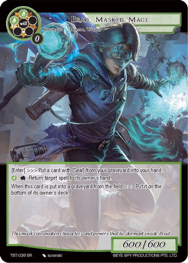 Brad, Masked Mage - Super Rare (TST-036)