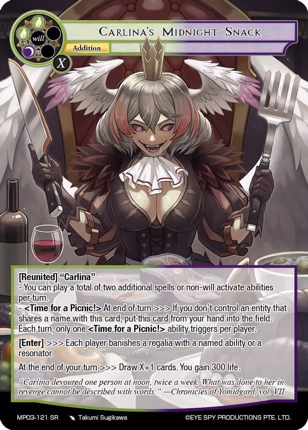 Carlina's Midnight Snack - Super Rare (MP03-121 SR)