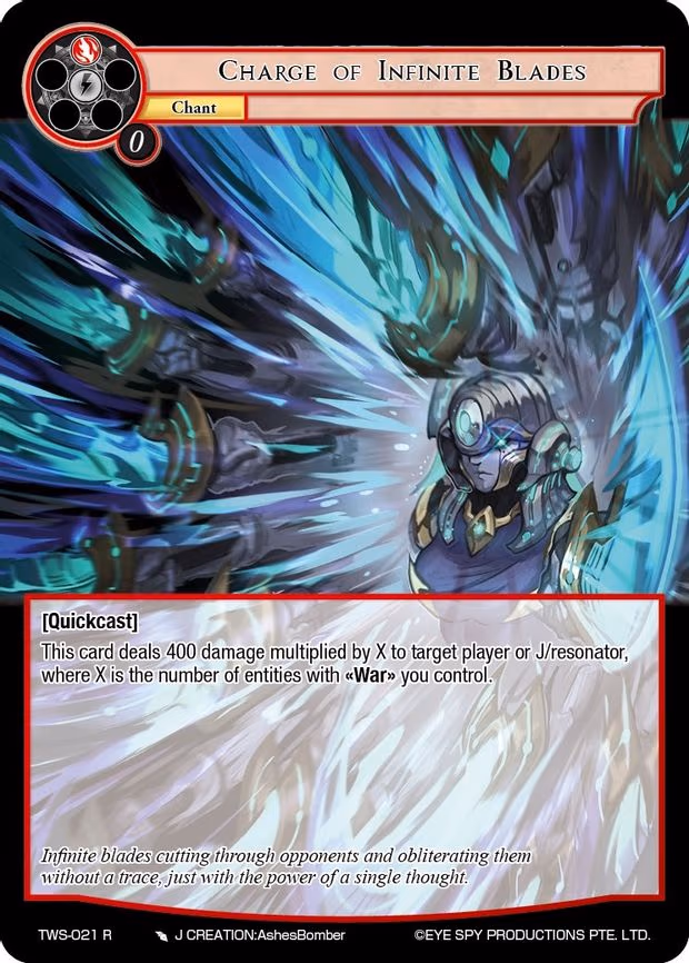 Charge of Infinite Blades - Rare (TWS-021 R)
