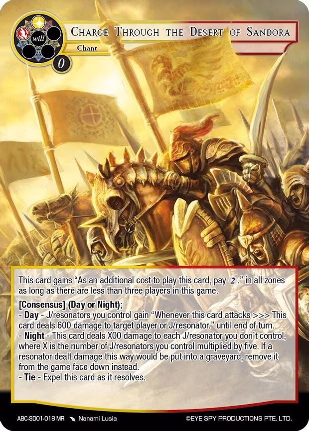 Charge Through The Desert Of Sandora - Marvel Rare (ABC-SD01-018 MR)