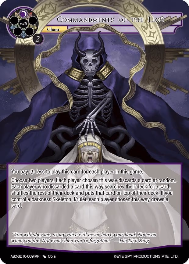 Commandments Of The Lich - Marvel Rare (ABC-SD10-009 MR)