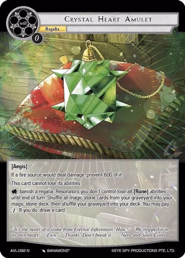 Crystal Heart Amulet - Normal (AVL-092 N)