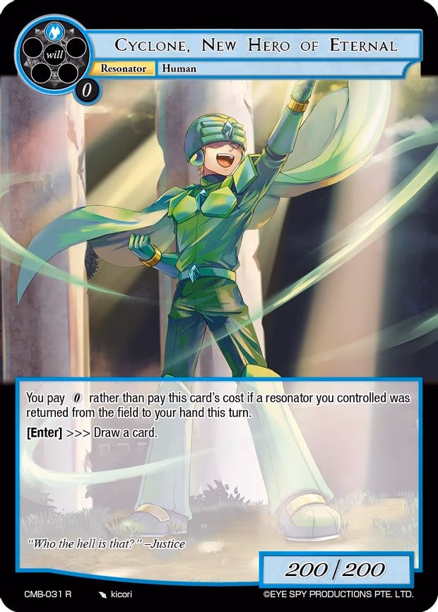 Cyclone, New Hero of Eternal - Rare (CMB-031 R)