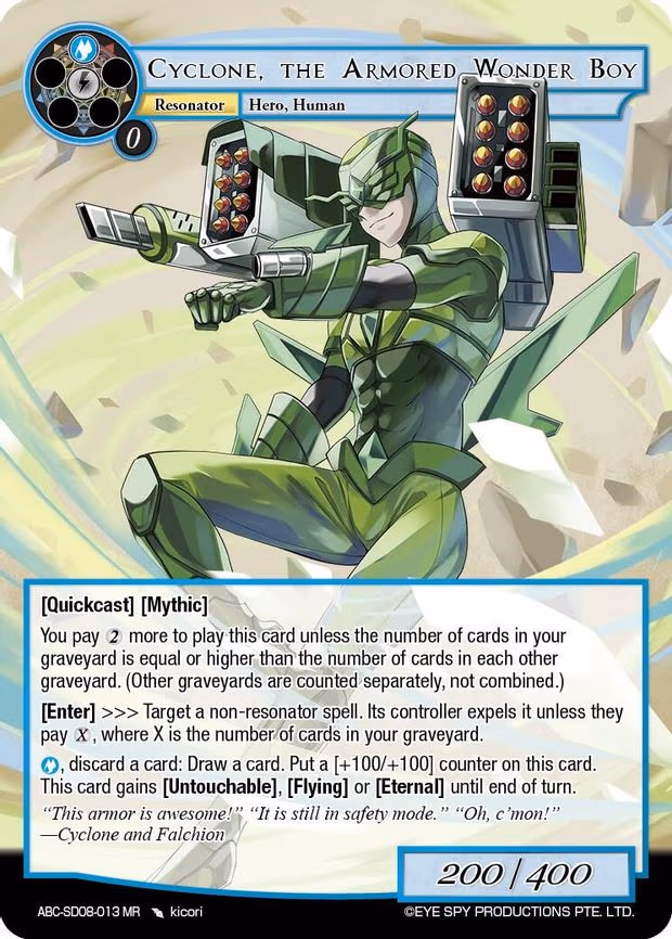 Cyclone, the Armored Wonder Boy - Marvel Rare (ABC-SD08-013 MR)
