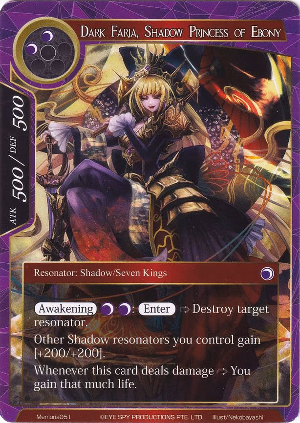 Dark Faria, Shadow Princess of Ebony