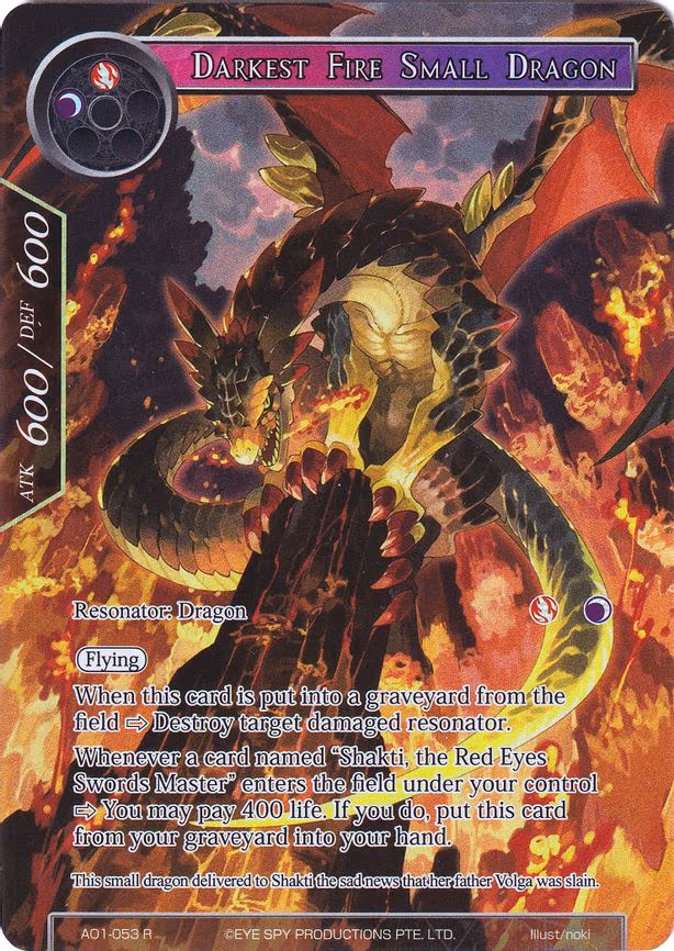 Darkest Fire Small Dragon - Rare (AO1-053)