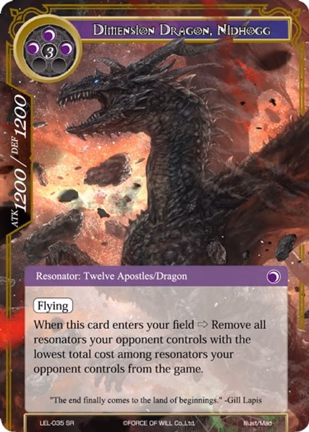 Dimension Dragon, Nidhogg - Super Rare (LEL-035)