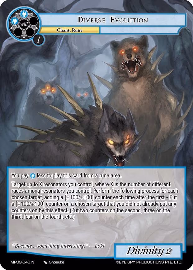 Diverse Evolution - Normal (MP03-040 N)