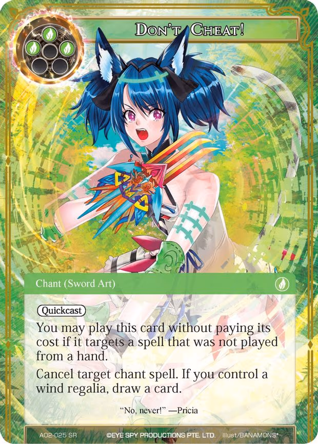 Don't Cheat! - Super Rare (AO2-025)