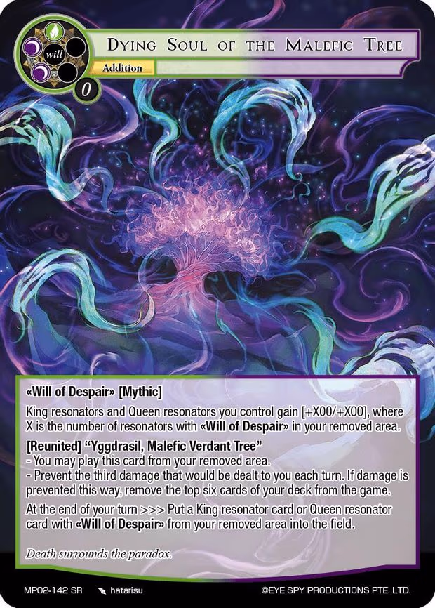 Dying Soul of the Malefic Tree - Super Rare (MP02-142 SR)
