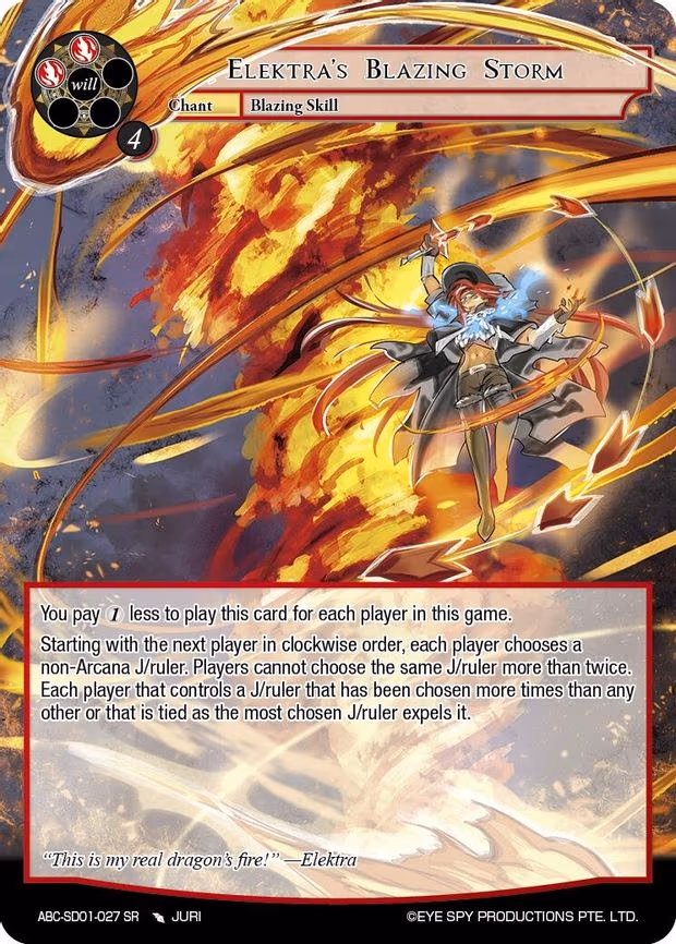 Elektra's Blazing Storm - Super Rare (ABC-SD01-027 SR)