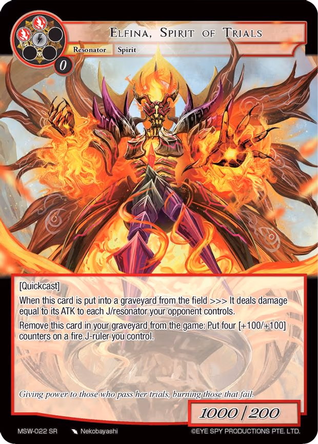 Elfina, Spirit of Trials - Super Rare (MSW-022)