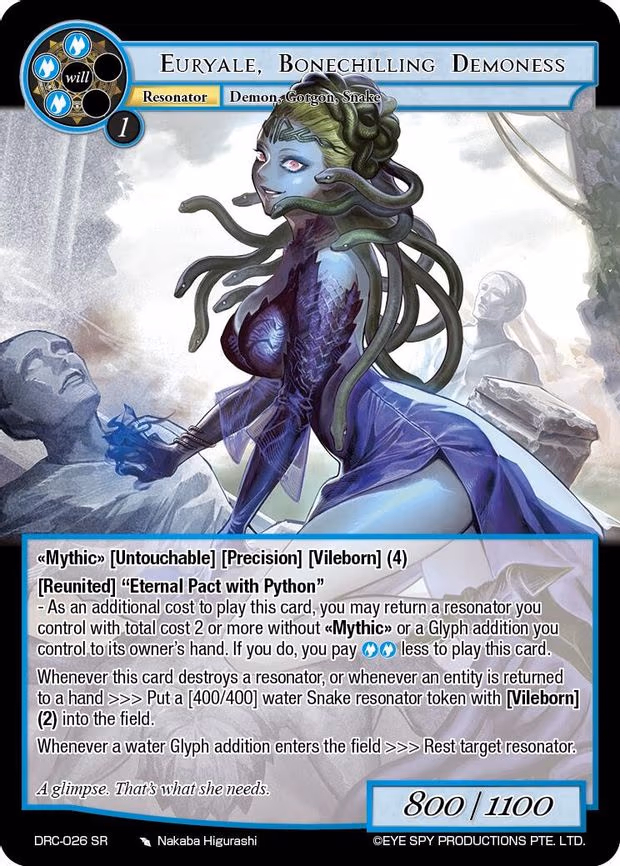 Euryale, Bonechilling Demoness - Super Rare (DRC-026 SR)