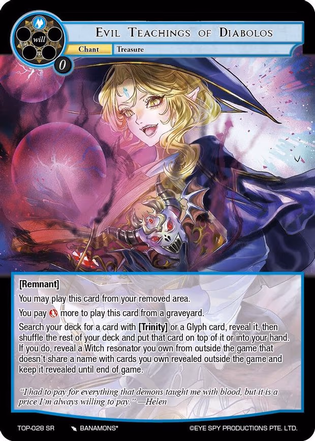 Evil Teachings of Diabolos - Super Rare (TOP-028 SR)