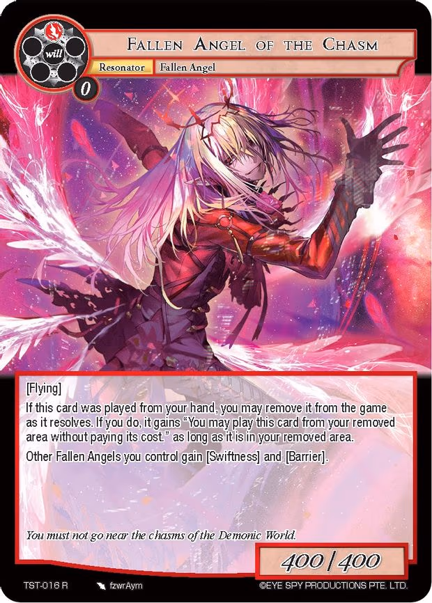 Fallen Angel of the Chasm - Rare (TST-016)
