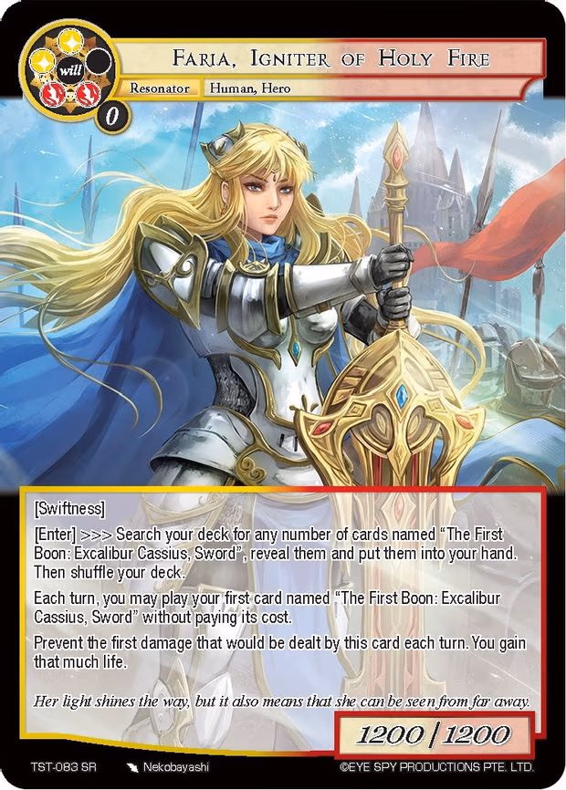 Faria, Igniter of Holy Fire - Super Rare (TST-083)