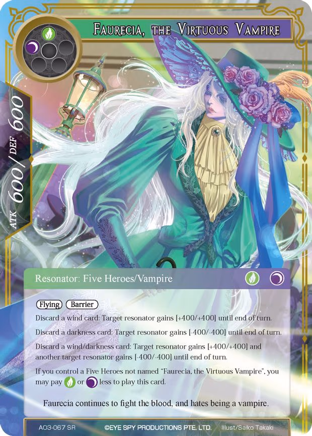 Faurecia, the Virtuous Vampire - Super Rare (AO3-067)