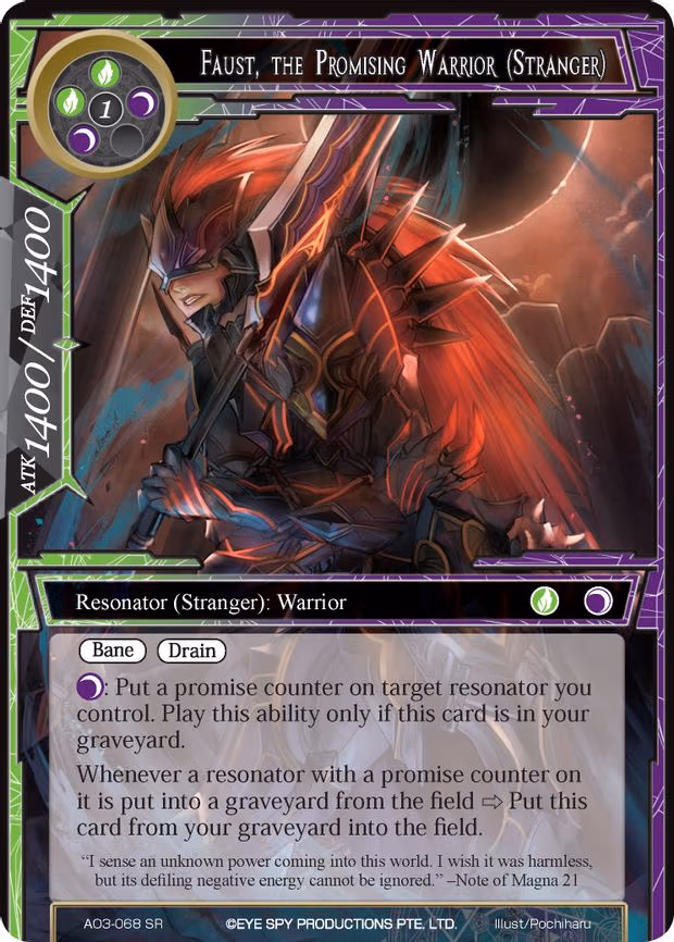 Faust, the Promising Warrior (Stranger) - Super Rare (AO3-068)