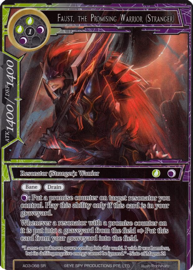 Faust, the Promising Warrior (Stranger) - Super Rare (AO3-068)