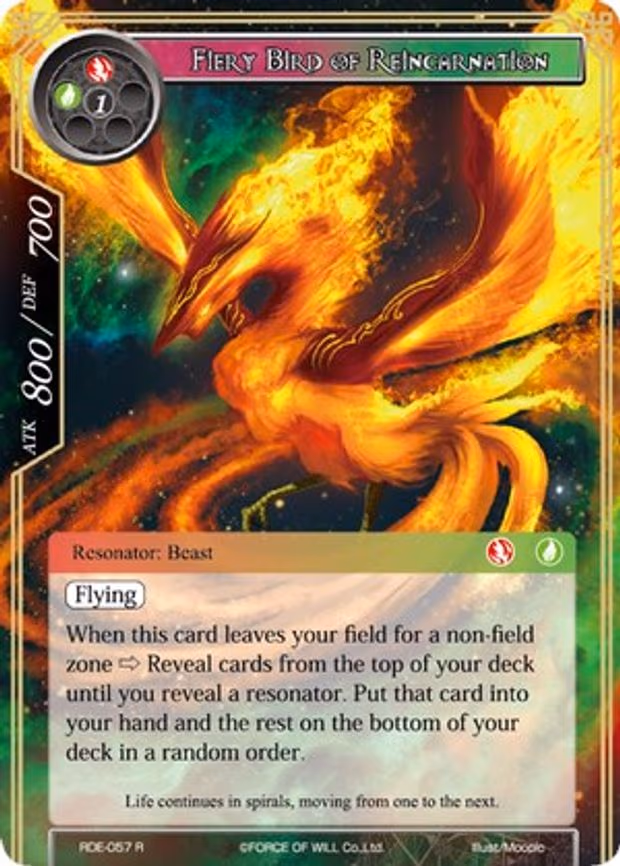 Fiery Bird of Reincarnation - Rare (RDE-057)