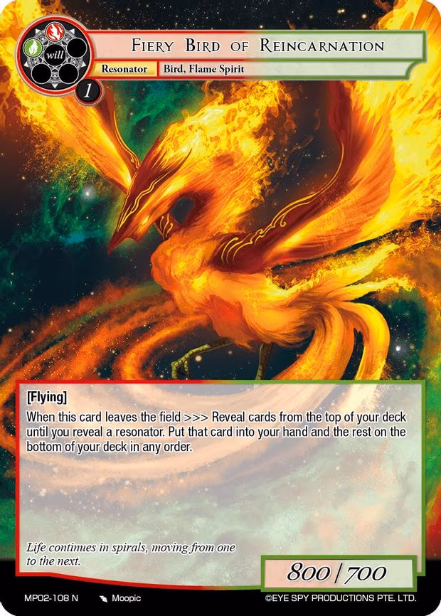 Fiery Bird of Reincarnation - Normal (MP02-108 N)