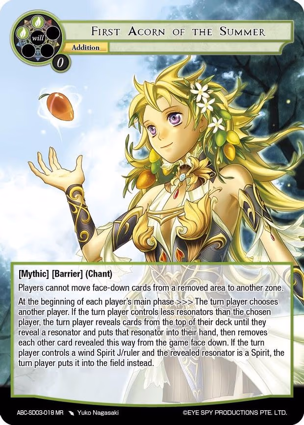 First Acorn Of The Summer - Marvel Rare (ABC-SD03-018 MR)