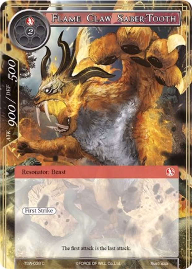 Flame Claw Saber-Tooth - Common (TSW-038)