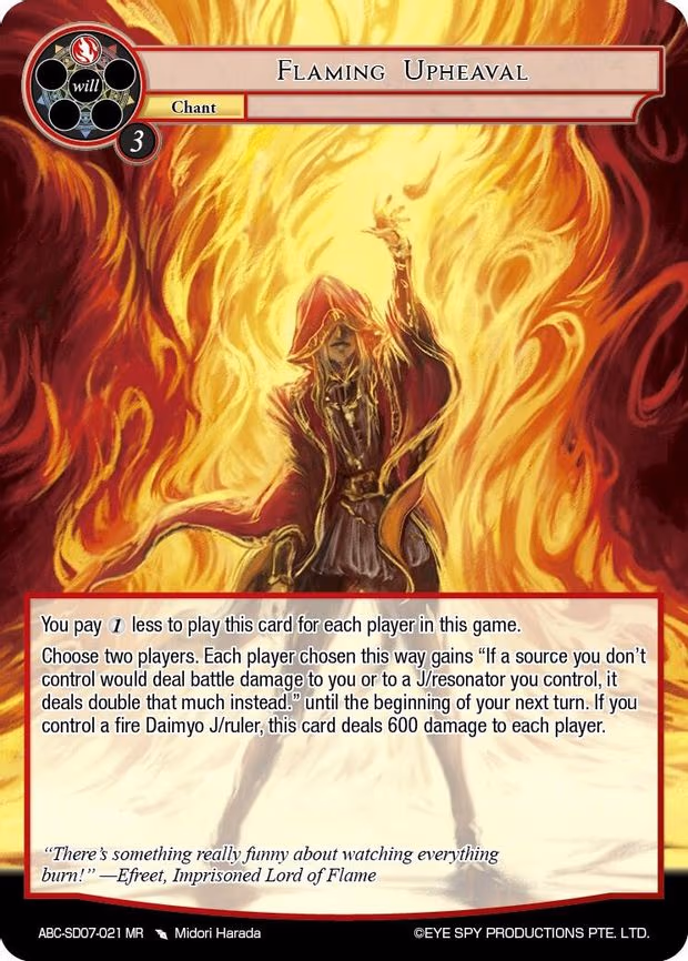 Flaming Upheaval - Marvel Rare (ABC-SD07-021 MR)