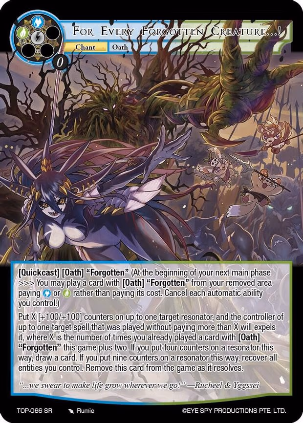 For Every Forgotten Creature - Super Rare (TOP-066 SR)